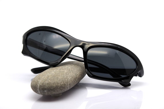 Wrap oval dynamic facet rectangular Sunglasses ma… - image 9