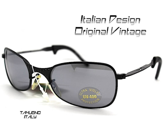 Occhiali Da Sole Steampunk Bram Metallo Nero Con Scudi Laterali Pieghevoli UV400