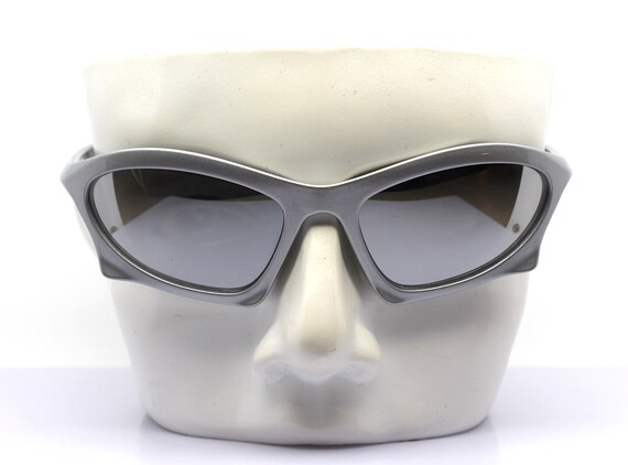 Wrap oval dynamic facet rectangular Sunglasses ma… - image 9