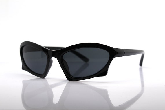 Wrap oval dynamic facet rectangular Sunglasses ma… - image 6