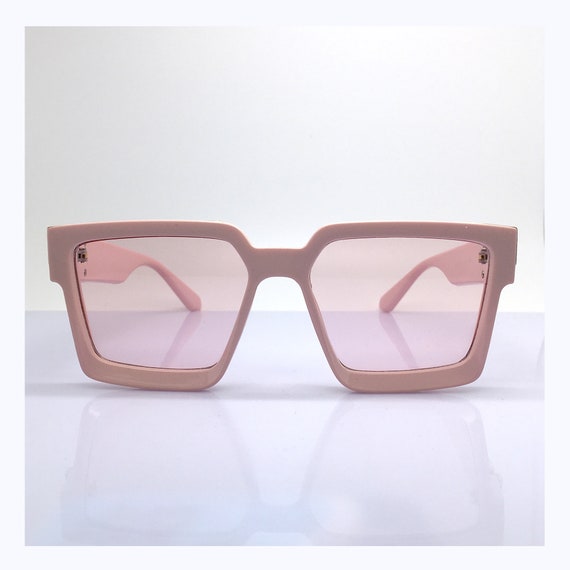 Oversize sunglasses man woman Big square pastel p… - image 3