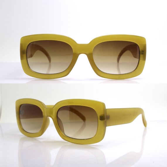 WOME'S SUNGLASSES squared rectangular frame recyc… - image 4