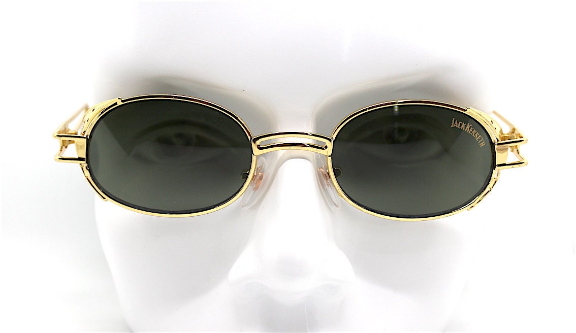 Herren Damen Klassisch Vintage Retro Stil Klar Gläser Brillen Gold Mode Rahmen e
