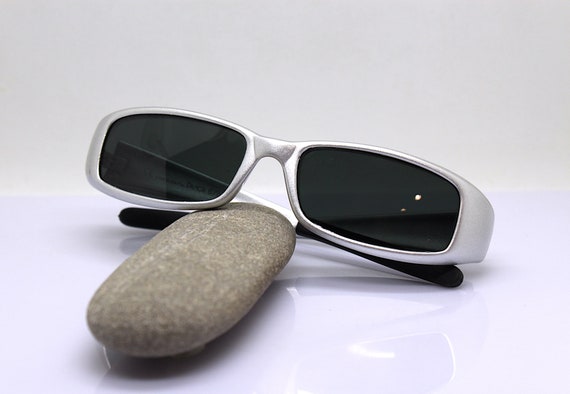 MADE IN ITALY small low rectangular sunglasses ma… - image 10
