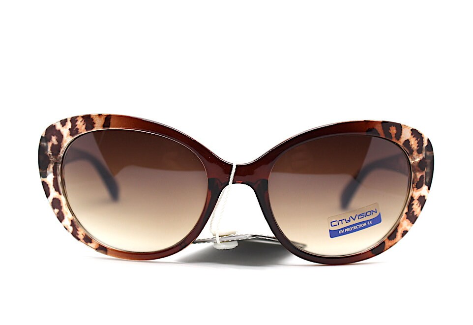 Occhiali da sole donna stile vintage occhio di gatto leopardo marrone,  Woman Sunglasses cat yes leopard brown italian style retrò