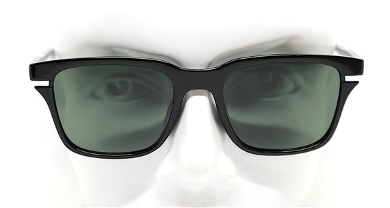 Square rectangular classic sunglasses man black b… - image 10
