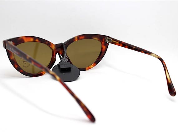 Vintage brown spotted CAT'S EYE sunglasses, Sungl… - image 6