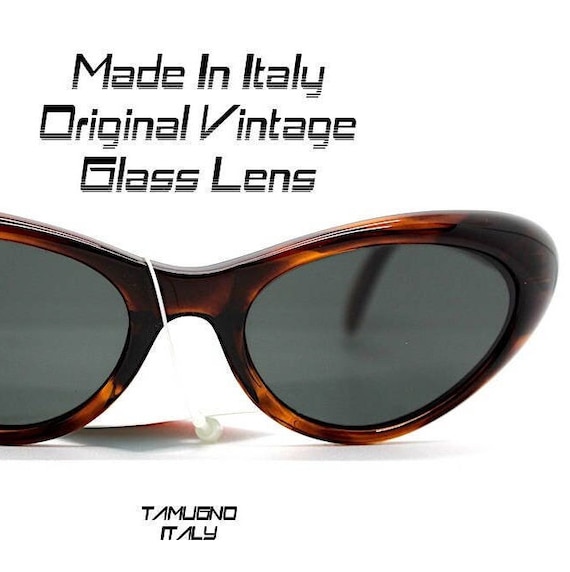 MADE IN ITALY Classic Oval Cat Eye Sunglasses Woman Brown  display picture 1