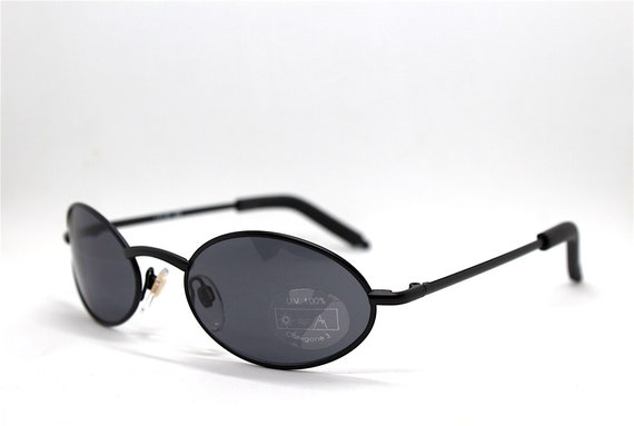 BLACK WRAPAROUND GOTH MATRIX SUNGLASSES Vintage Wraparound Sport Sunglasses – Black UV400 – Y2K  main image 4