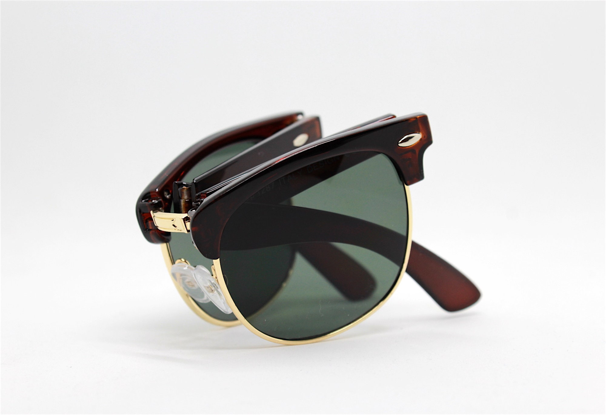 Occhiali Da Sole Quadrati Uomo Donna Montatura In Metallo Anti UV Lenti A Specchio Rosse Occhiali Da Vista In Corno Di Bufalo In Legno Da 24,87 € | DHgate - Foto 4