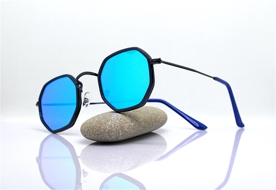 Small square octagonal classic sunglasses men and… - image 8