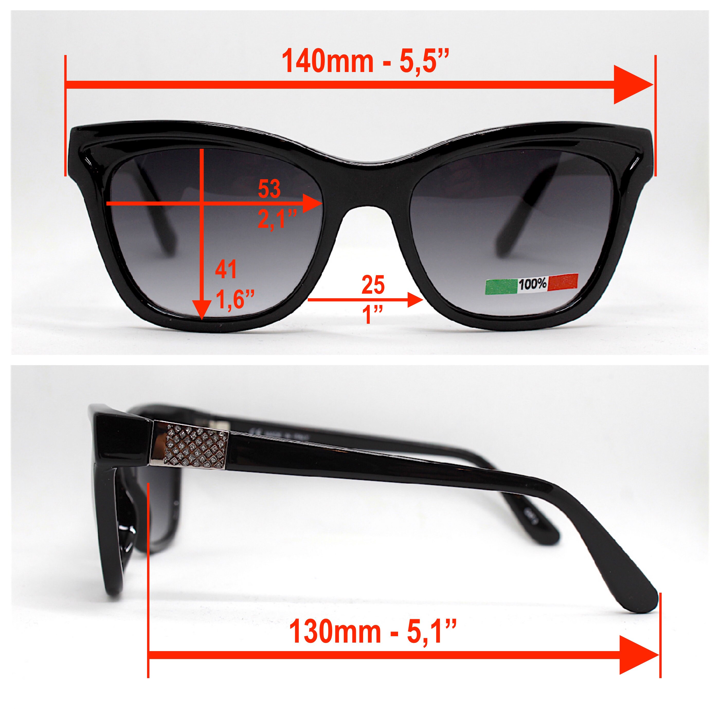 Occhiali da sole cat-eye da donna Gucci con lenti grigie Occhiali da sole cat-eye da donna Gucci con lenti grigie