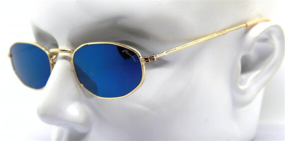 MADE IN ITALY Samco Metal Oval Octagonal Sunglasses Man  display picture 1