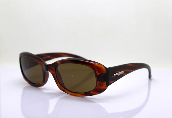 MADE IN ITALY Rectangular Sunglasses Woman Brown Tortoise  display picture 2