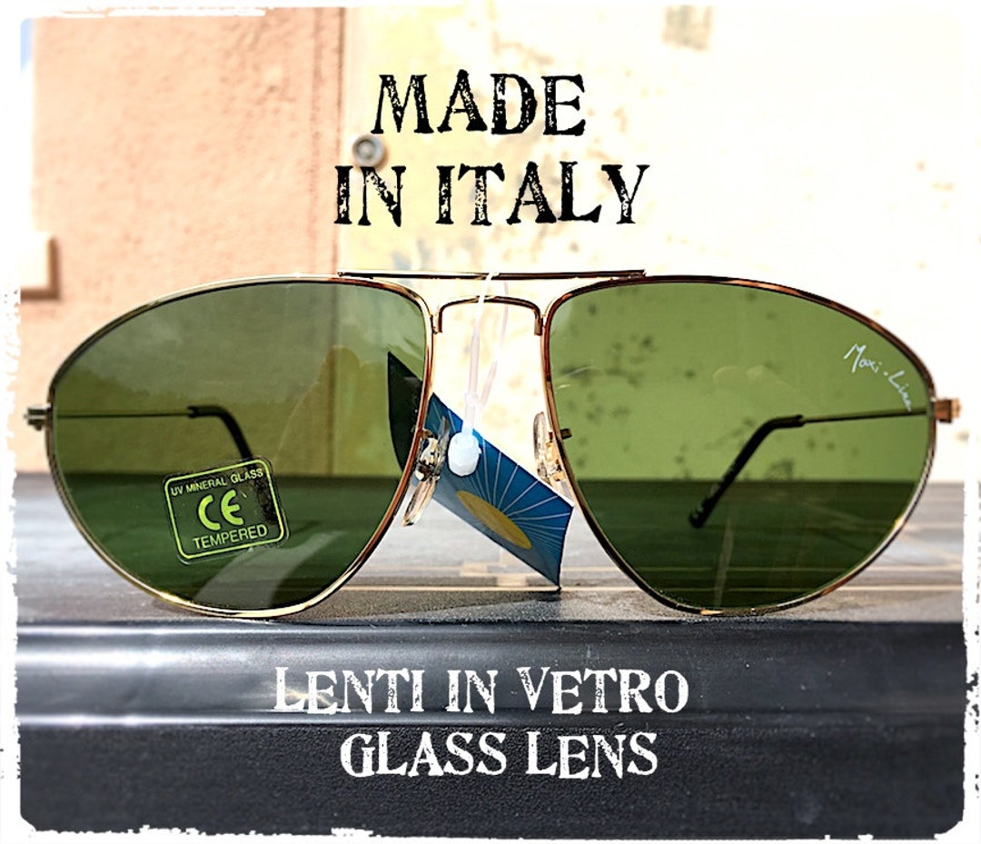 Gafas de sol de piloto triangulares para hombre lentes de cristal