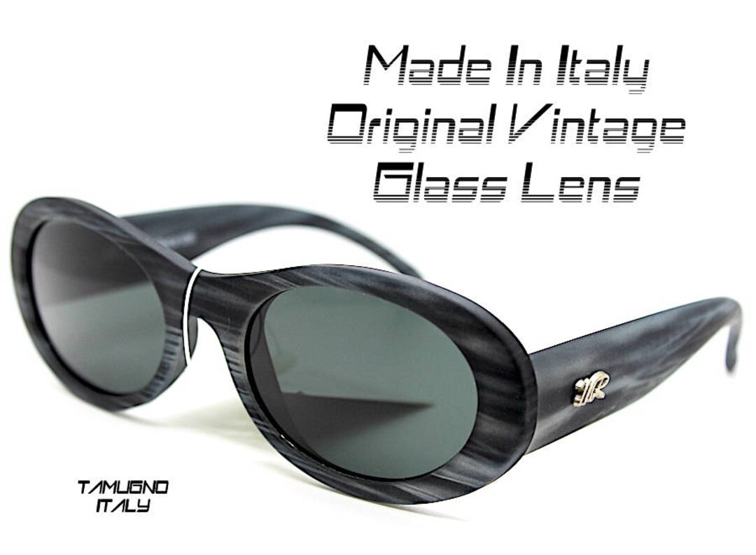 Occhiali Moda Retrò Con Lenti Trasparenti - Montatura Nera In Acetato - Forma Ovale