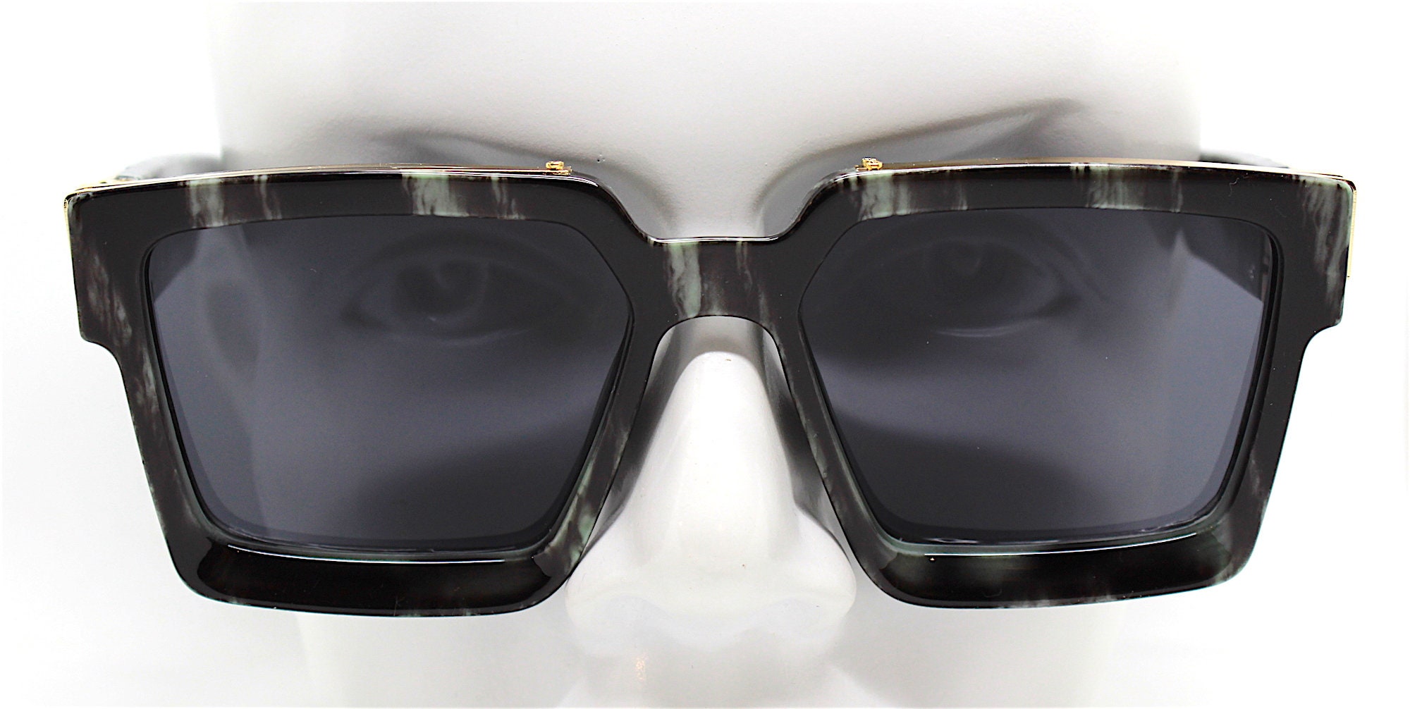 Men's Sunglasses Hip Hop Quavo Migos DIAMOND Oval Gold Frame Clear Lens Trendy E - Foto 12