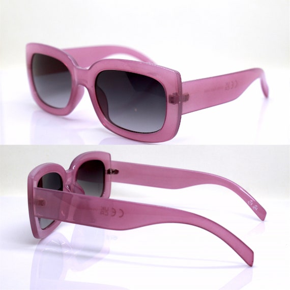 Classic squared rectangular sunglasses woman crys… - image 8