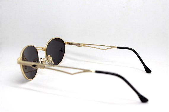 Da Uomo Donna Classico Retrò Vintage in Metallo Occhiali Da Sole Pilota Gold Brown