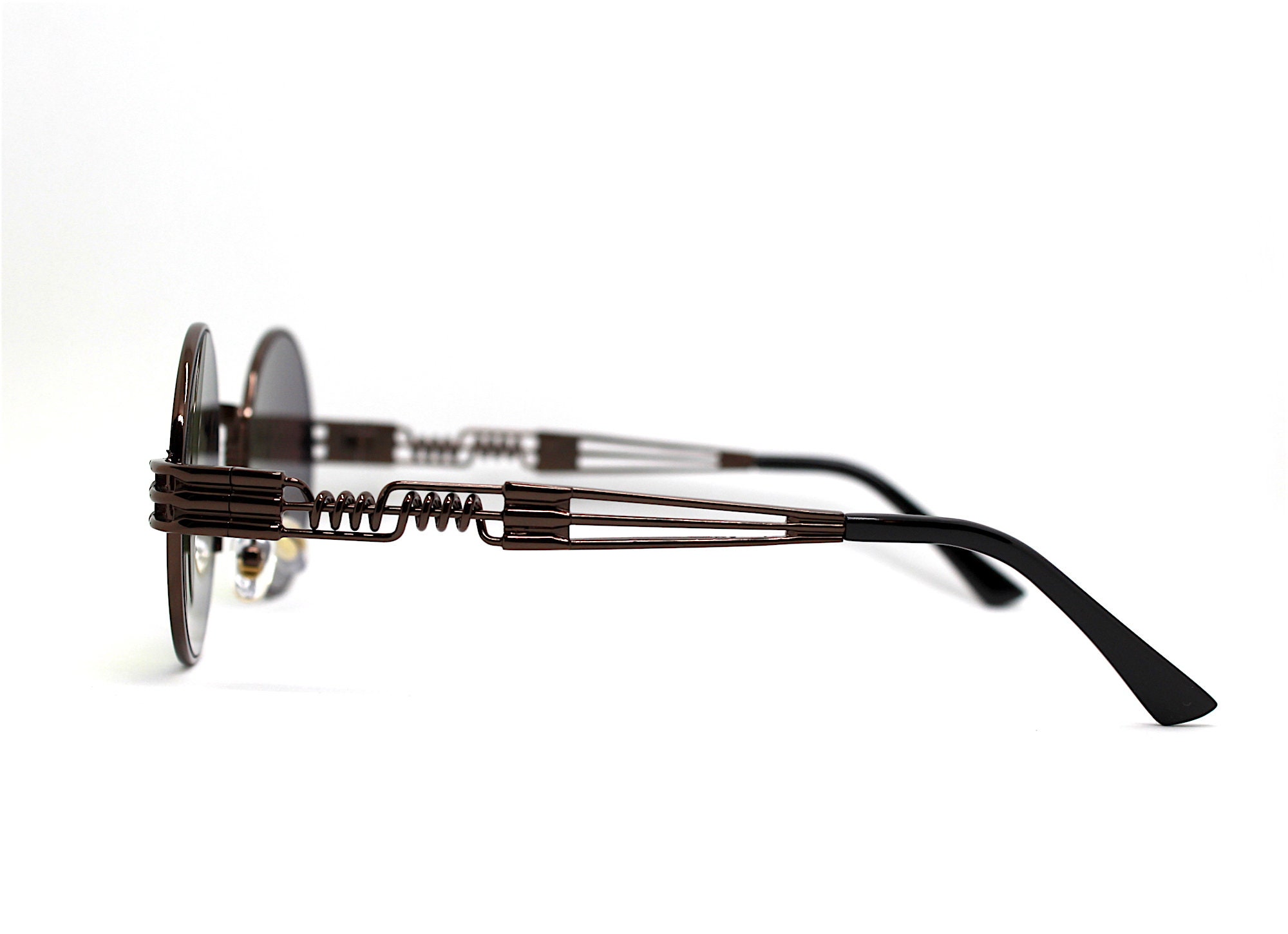 Occhiali Da Sole Vintage Rotondi Ribaltabili Uomo Donna Stile - Foto 3