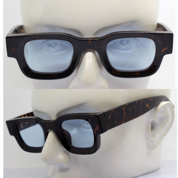 Small square rectangular Sunglasses man woman tor… - image 6