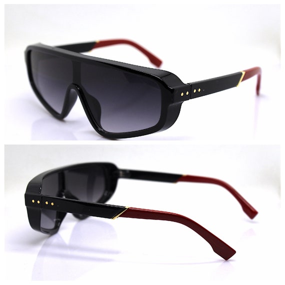 Mask oversize triangular rectangular sunglasses m… - image 8