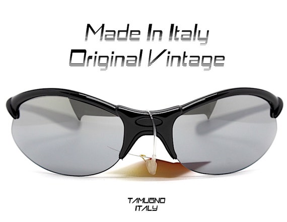 MADE IN ITALY wrap oval semi-rimless sunglasses m… - image 2