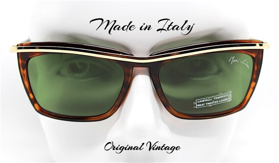 Occhiali da sole vintage uomo rettangolare marron… - image 7