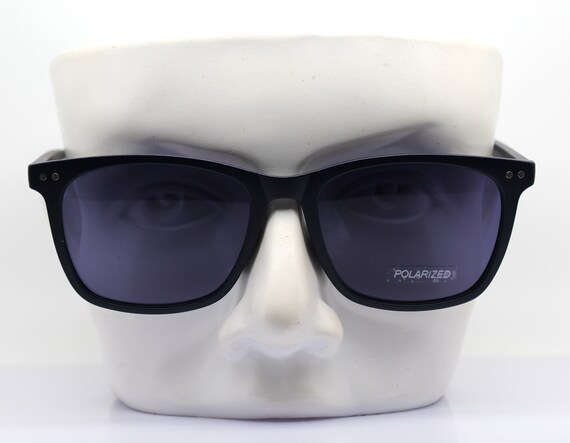 Classic shape square oval sunglasses man dark blu… - image 8
