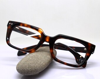 Lunettes De Vue Vintage Années 50 - Monture Ronde Marron Style écaille - Avec étui Taillandier Rennes - Occasion