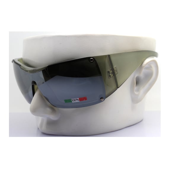 OVERSIZED SUNGLASSES Man Woman Made in Italy, Olive Green  display picture 3