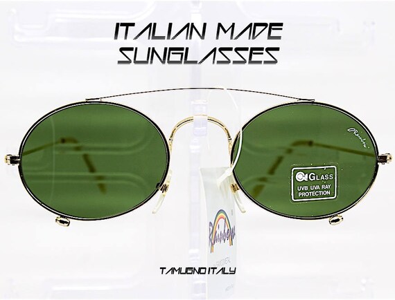 Occhiali da Sole Vintage Retrò Hippie Ovale Piccolo in Metallo per Uomo Donna