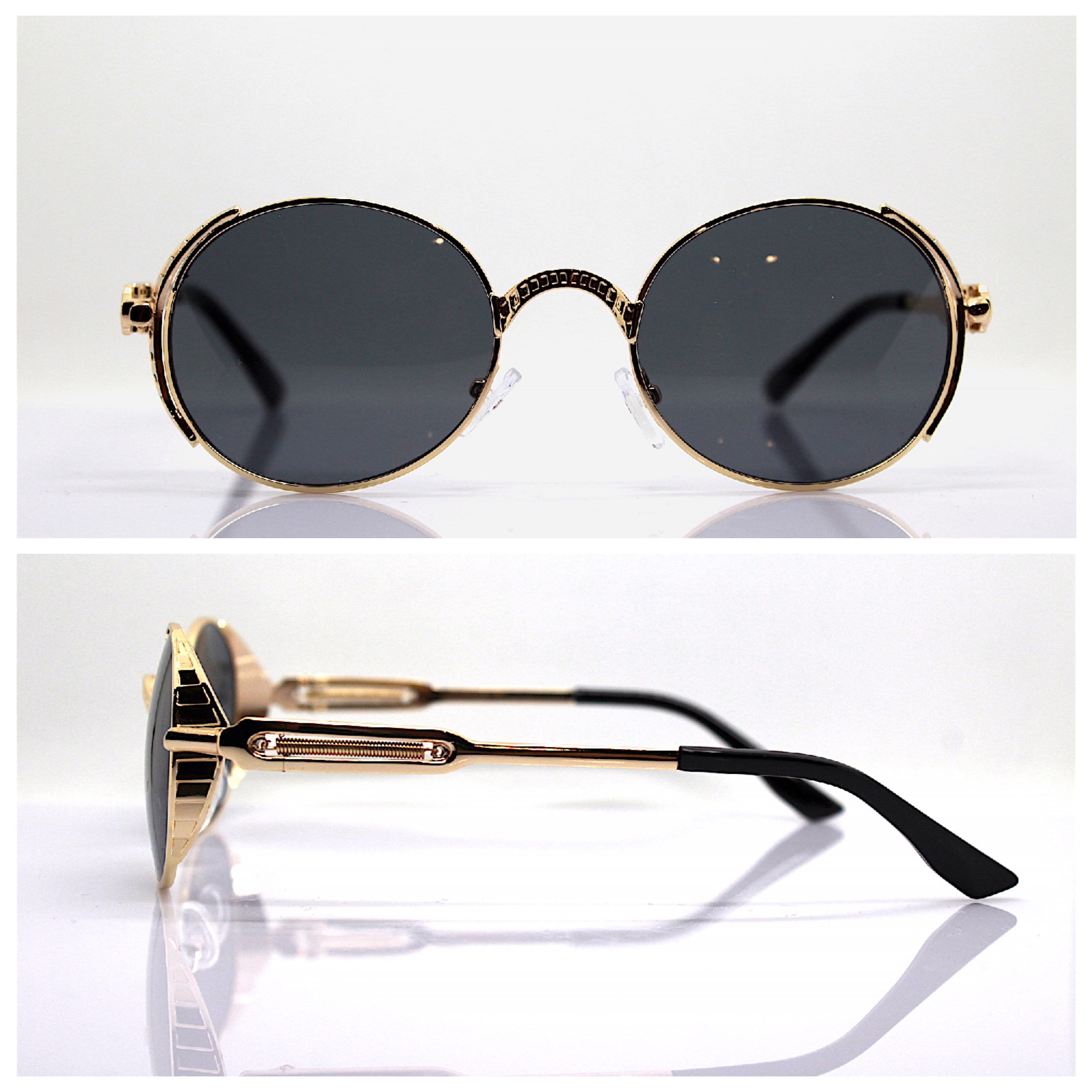 Occhiali Da Sole Retrò Alla Moda Hip Hop Con Montatura - Foto 9