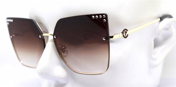 Big oversize square cat eye butterfly sunglasses … - image 5