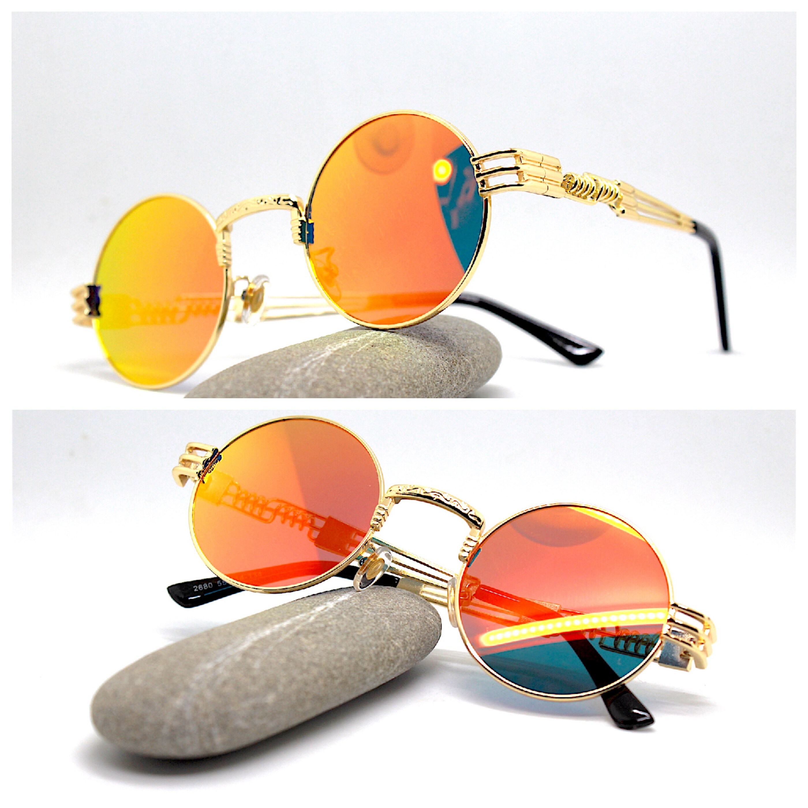 Occhiali Da Sole Steampunk In Metallo Uomo Donna Moda Occhiali Rotondi Designer Di Marca Occhiali Da Sole Vintage Di Alta Qualà Oculos De Sol 2024 - Foto 10