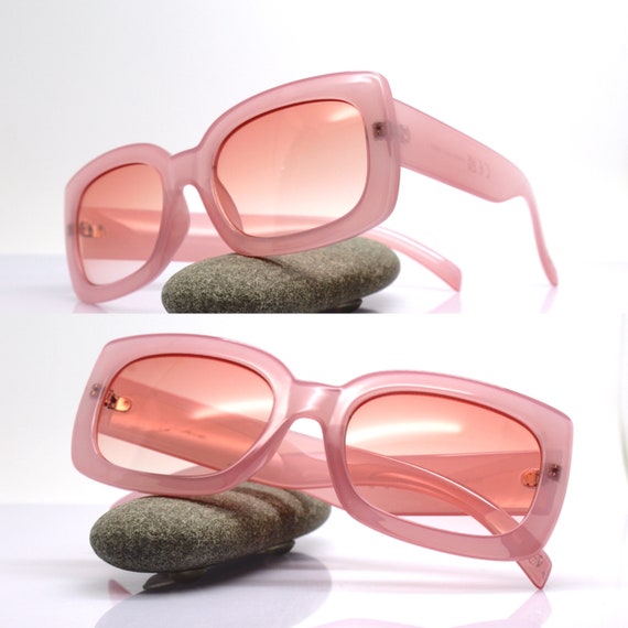 WOME'S SUNGLASSES squared rectangular frame recyc… - image 8