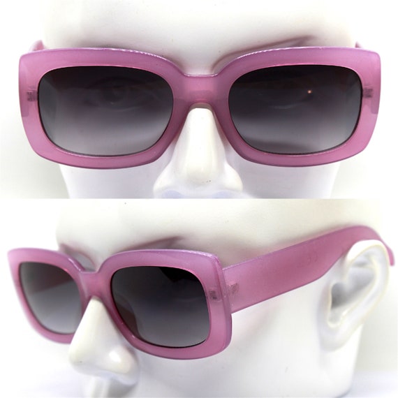 Classic squared rectangular sunglasses woman crys… - image 10