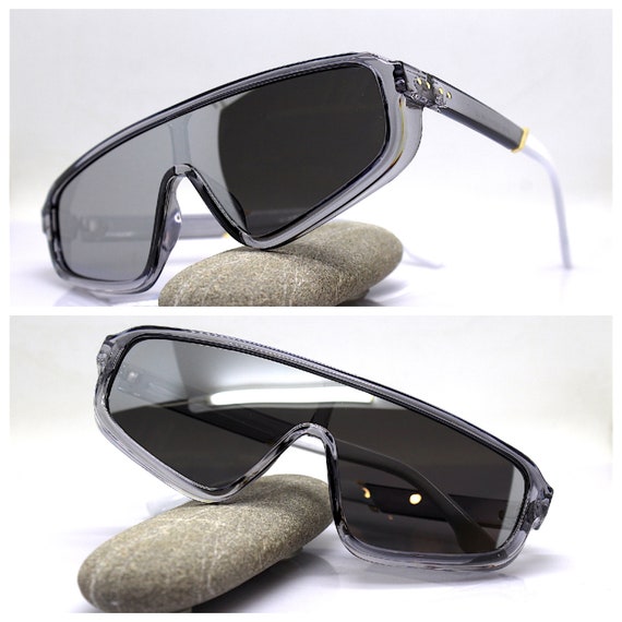 Mask oversize triangular rectangular sunglasses m… - image 7