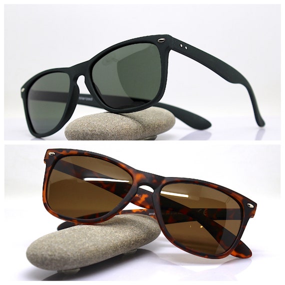 Square Oval Sunglasses Man Black Dark Green Tortoise Brown | Etsy
