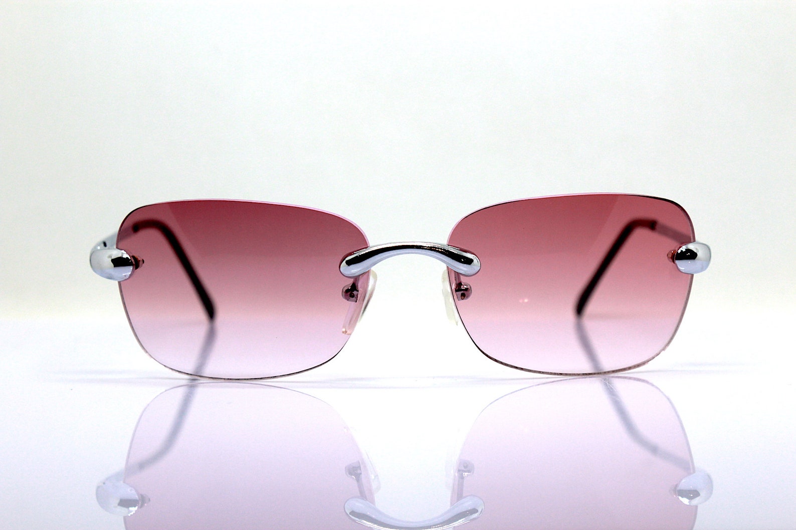 Rimless Glasant Square Rectangle Sunglasses Man Woman Metal Etsy