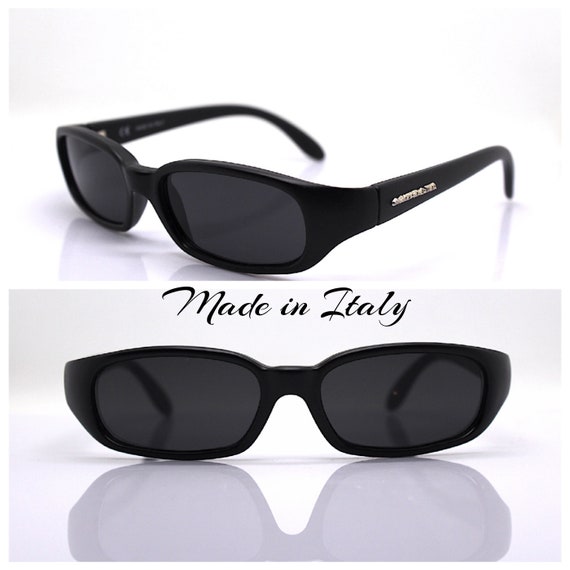 Made in Italy Small Size Rectangular Sunglasses Men Matt Black Frame Black  Lens Vintage 90s, Small Black Rectangular Men's Sunglasses -  Canada