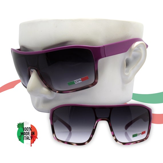 WRAP MASK SUNGLASSES man woman shades purple spott