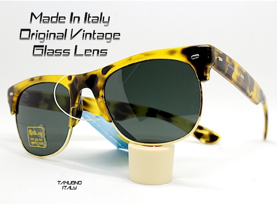 MADE IN ITALY Square Semi rimless Classic Sunglasses Man Woman