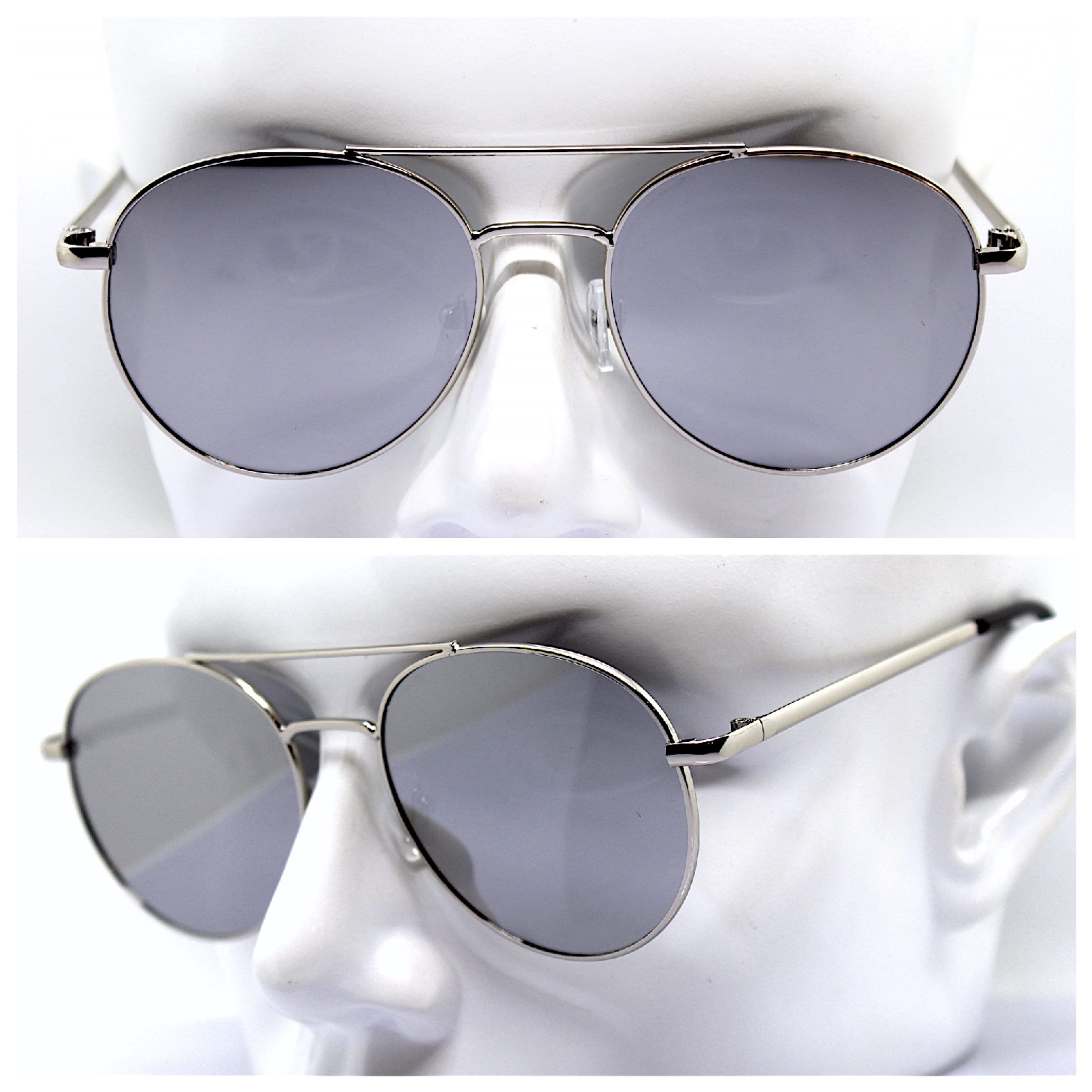 VWC Eyewear Brigade Oval Grey Wood Sunglasses | Silver Frame | Gradient Grey Mirrored Lenses