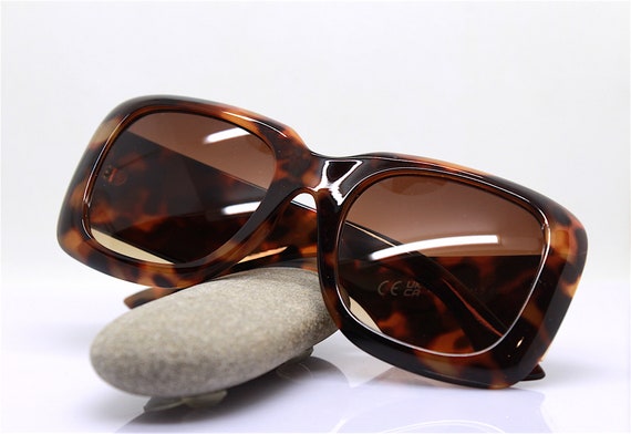 Classic big square oversize sunglasses woman brow… - image 8
