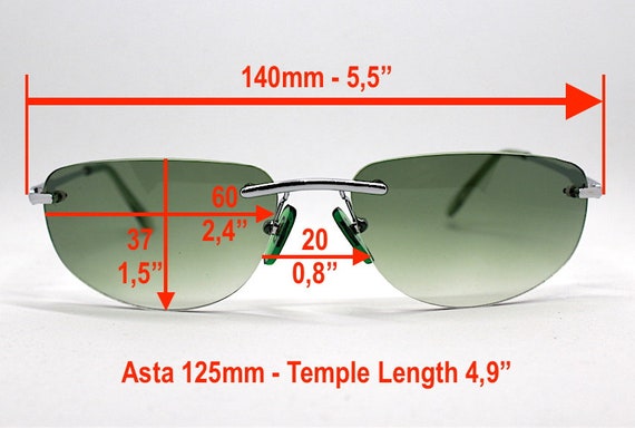 Rectangular oval rimless sunglasses for men and w… - image 3