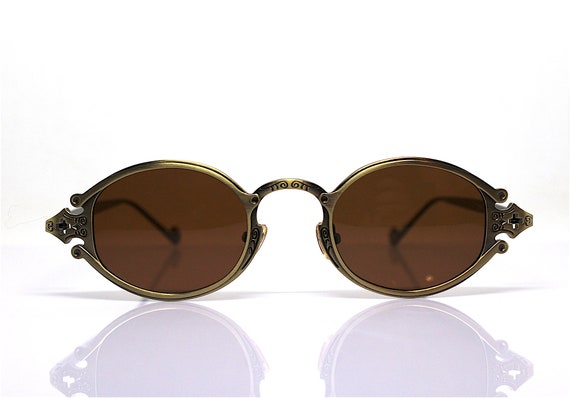 Round Small Oval Sunglasses Man Woman Bronze Metal Frame Brown - Etsy