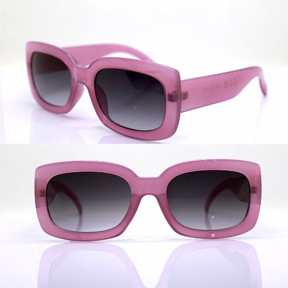Classic squared rectangular sunglasses woman crys… - image 7