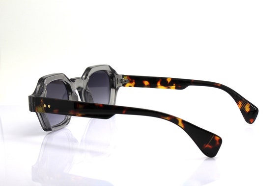 SUNGLASSES MAN WOMAN classic thick faceted octago… - image 5