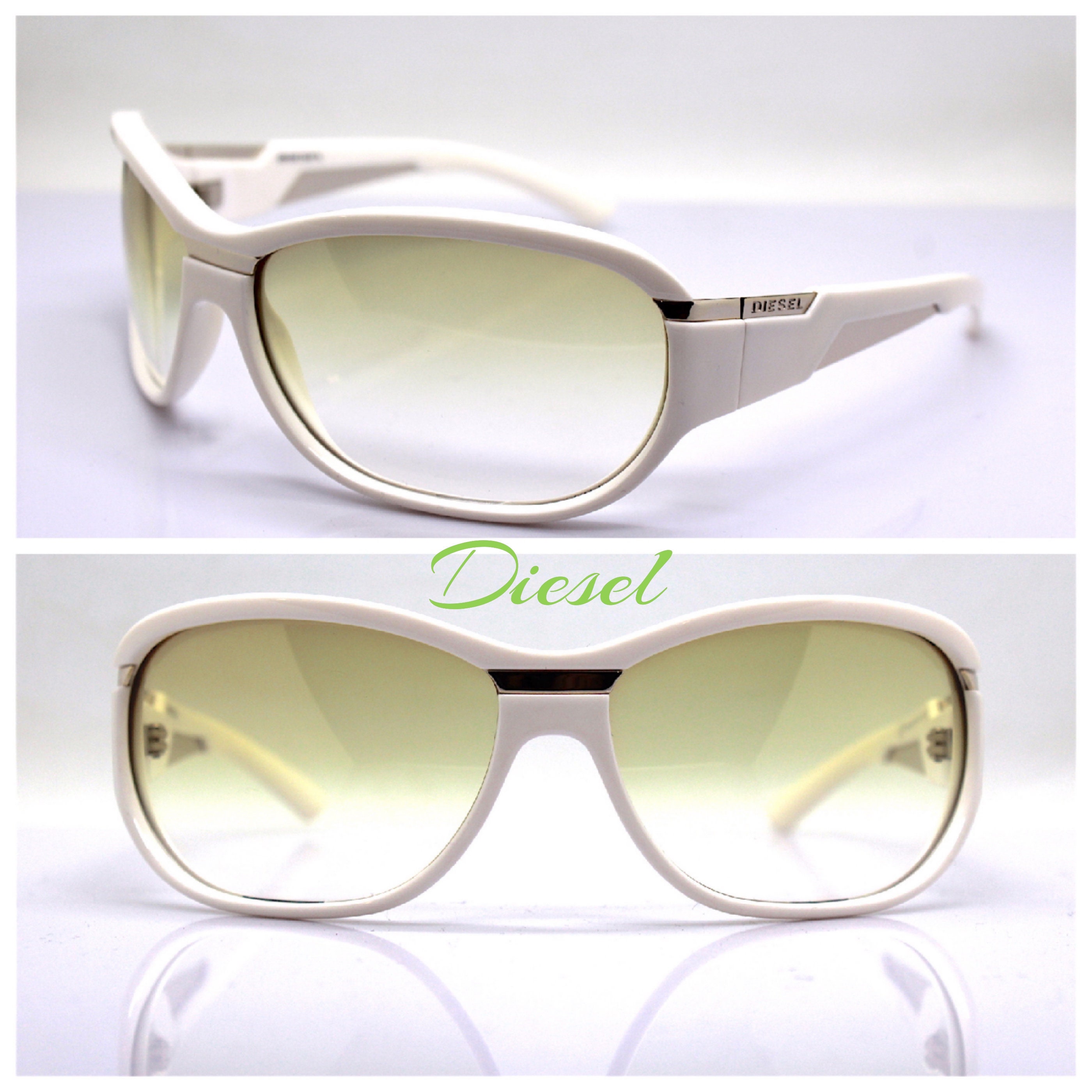 0045 Wrap Oval Sunglasses Woman Oversize White - Etsy
